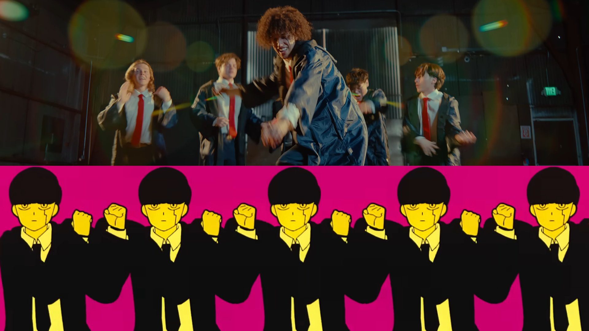 TheAnimeMen táncolnak a „Bling Bang Bang Born” című rajongók által készített zenei videóban.
