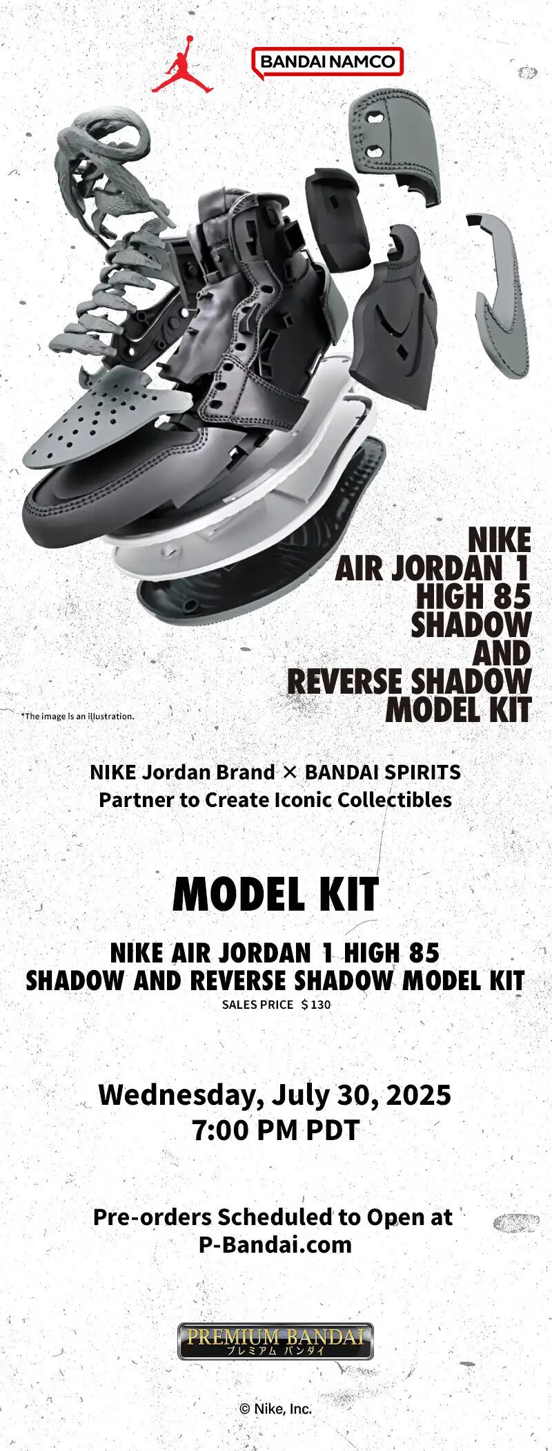 Bandai x Nike Jordan U.S. Sneaker Modellkészlet Kiadás Bejelentve