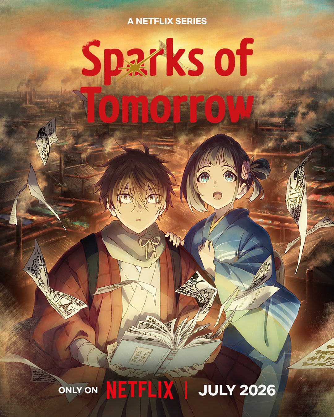 A Kyoto Animation Sparks of Tomorrow TV Anime júliusban kizárólag a Netflixen debütál – Íme az új vizuál!