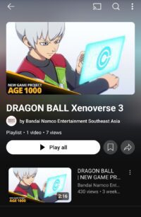 Dragon Ball: 1000 éves új játék röviden feltűnt a Dragon Ball Xenoverse 3 lejátszási listájában a Bandai délkelet-ázsiai YouTube-csatornáján!